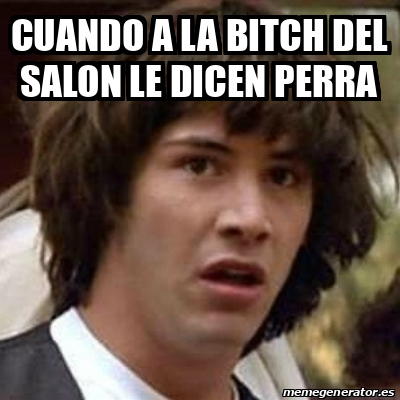 Meme Keanu Reeves Cuando A La Bitch Del Salon Le Dicen Perra