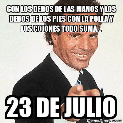 Meme Julio Iglesias Con Los Dedos De Las Manos Y Los Dedos De Los