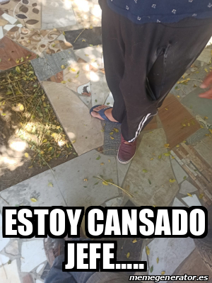 Meme Personalizado Estoy Cansado Jefe