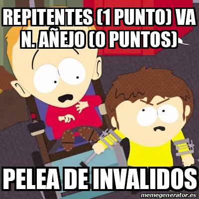 Meme Personalizado RepitenTES 1 punto va N Añejo 0 puntos 33210766