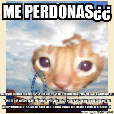 Meme Personalizado Me Perd0nas Por Favor Conchetumare Hasta Cuando