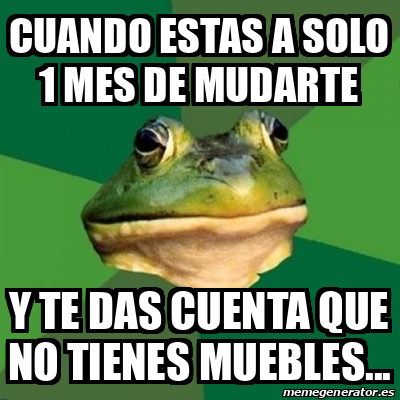 Meme Foul Bachelor Frog Cuando Estas A Solo 1 Mes De Mudarte Y Te Das