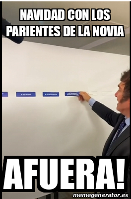 Meme Personalizado Navidad Con Los Parientes De La Novia Afuera