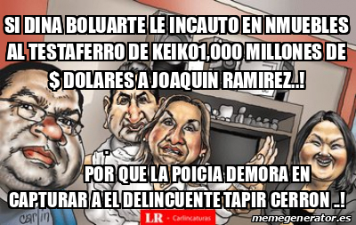 Meme Personalizado Si Dina Boluarte Le Incauto En Nmuebles Al