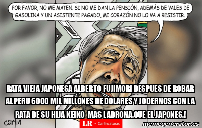 Meme Personalizado Rata Vieja Japonesa Alberto Fujimori Despues De