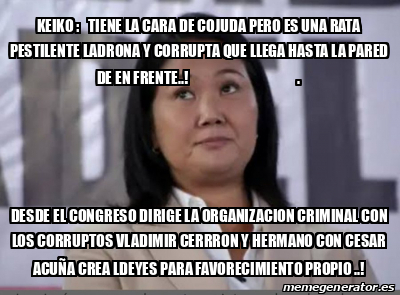 Meme Personalizado KEIKO TIENE LA CARA DE COJUDA PERO ES UNA RATA