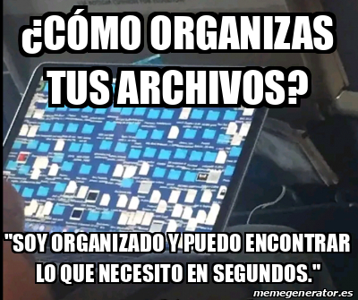 Meme Personalizado Cómo organizas tus archivos Soy organizado y