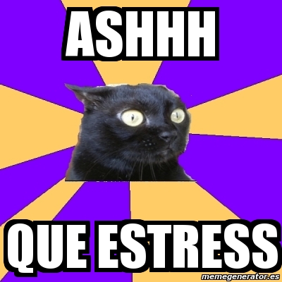 Meme Anxiety Cat Ashhh Que Estress 5191455