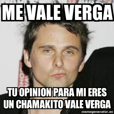 Meme Personalizado Me Vale Verga Tu Opinion Para Mi Eres Un Chamakito