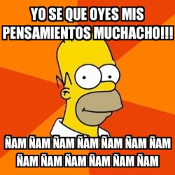 Meme Homer Yo Se Que Oyes Mis Pensamientos Muchacho Am Am Am