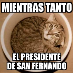 Meme Personalizado Mientras Tanto El Presidente De San Fernando