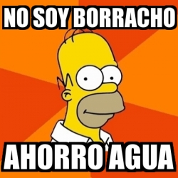 Meme Homer No Soy Borracho Ahorro Agua 891064