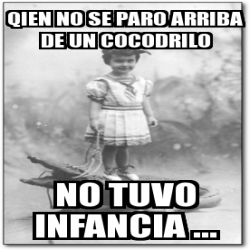 Meme Personalizado Qien No Se Paro Arriba De Un Cocodrilo No Tuvo