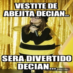 Meme Personalizado Vestite De Abejita Decian Sera Divertido Decian