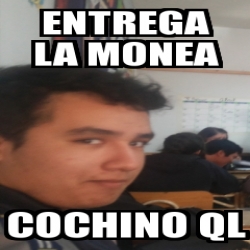 Meme Personalizado Entrega La Monea Cochino Ql 16317422