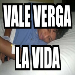 Meme Personalizado Vale Verga La Vida