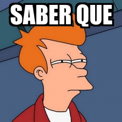 Meme Futurama Fry Saber Que