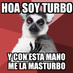 Meme Chill Out Lemur Hoa Soy Turbo Y Con Esta Mano Me La Masturbo