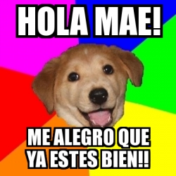 Meme Advice Dog - hola mae! me alegro que ya estes bien!! - 20808157