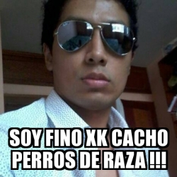 Meme Personalizado Soy Fino Xk Cacho Perros De Raza