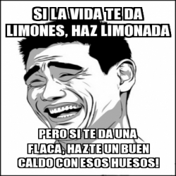 Meme Personalizado Si La Vida Te Da Limones Haz Limonada Pero Si Te