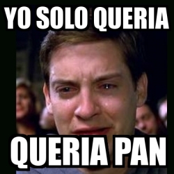 Meme Crying Peter Parker Yo Solo Queria Queria Pan 24966275