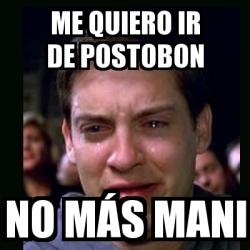 Meme Crying Peter Parker Me Quiero Ir De Postobon No M S Mani