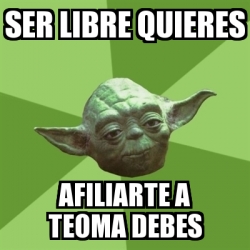 Meme Yoda Ser Libre Quieres Afiliarte A Teoma Debes