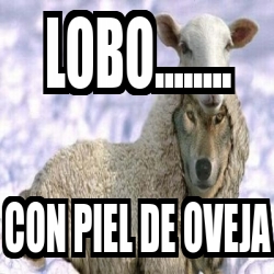 Meme Personalizado Lobo Con Piel De Oveja