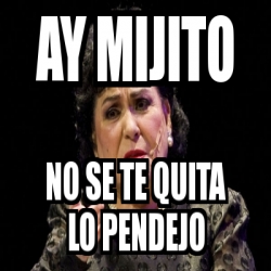 Meme Personalizado AY MIJITO NO SE TE QUITA LO PENDEJO 3934305