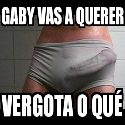 Meme Personalizado Gaby Vas A Querer Vergota O Qu