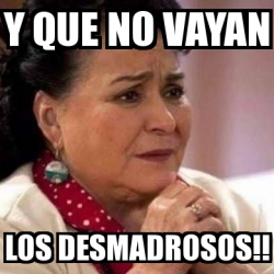 Meme Personalizado Y Que No Vayan Los Desmadrosos