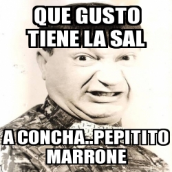 Meme Personalizado Que Gusto Tiene La Sal A Concha Pepitito Marrone