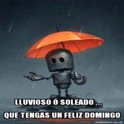 Meme Personalizado Lluvioso Ã³ soleado que tengas un feliz