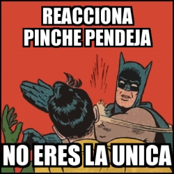 Meme Batman Slaps Robin Reacciona Pinche Pendeja No Eres La Unica