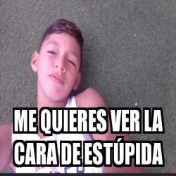 Meme Personalizado Me Quieres Ver La Cara De Est Pida