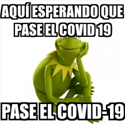 Meme Kermit The Frog Aqu Esperando Que Pase El Covid Pase El