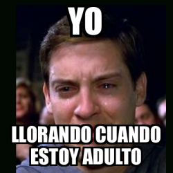 Meme Crying Peter Parker Yo Llorando Cuando Estoy Adulto 31829885