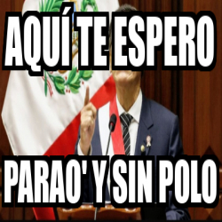 Meme Personalizado Aquí te espero Parao y sin polo 31922305