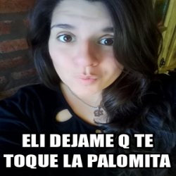 Meme Personalizado Eli Dejame Q Te Toque La Palomita