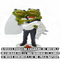 Meme Personalizado A Veces Quisiera Casarme De Nuevo Y Recuerdo Que