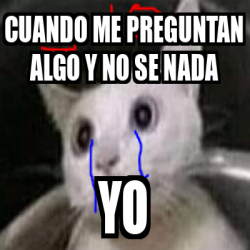 Meme Personalizado Cuando Me Preguntan Algo Y No Se Nada Yo