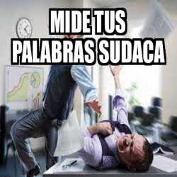 Meme Personalizado MIDE TUS PALABRAS SUDACA 32529710