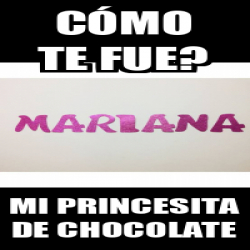 Meme Personalizado C Mo Te Fue Mi Princesita De Chocolate