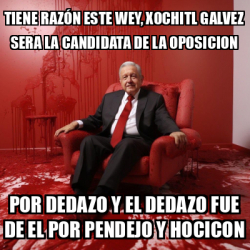 Meme Personalizado Tiene razón este wey XOCHITL GALVEZ SERA LA