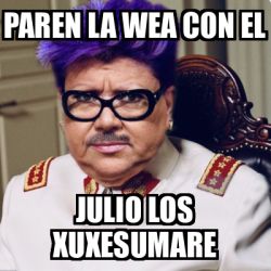 Meme Personalizado Paren La Wea Con El Julio Los Xuxesumare