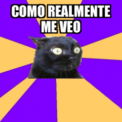 Meme Anxiety Cat Como Realmente Me Veo