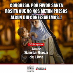 Meme Personalizado Congreso Por Favor Santa Rosita Que No Nos Metan