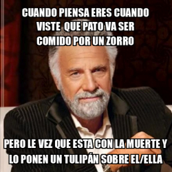 Meme Most Interesting Man Cuando Piensa Eres Cuando Viste Que Pato Va