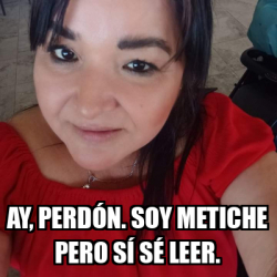 Meme Personalizado Ay Perd N Soy Metiche Pero S S Leer